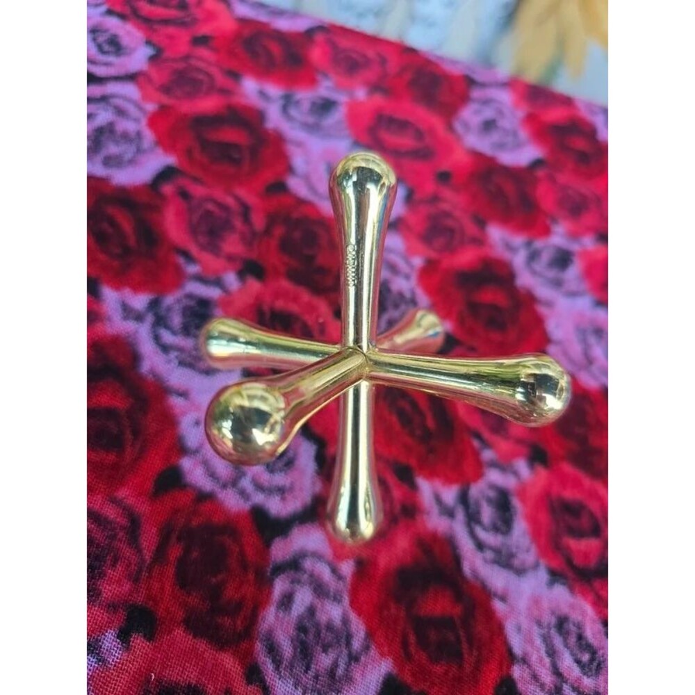 Vintage Gold Tone Metal Umbra Jax Decorative Paperweight